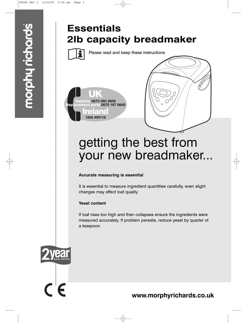 Morphy Richards 48221 BREADMAKER User manual