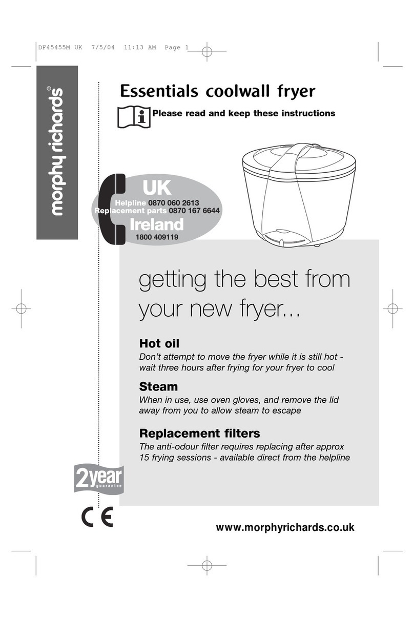 Morphy Richards ESSENTIALS COOLWALL FRYER manual