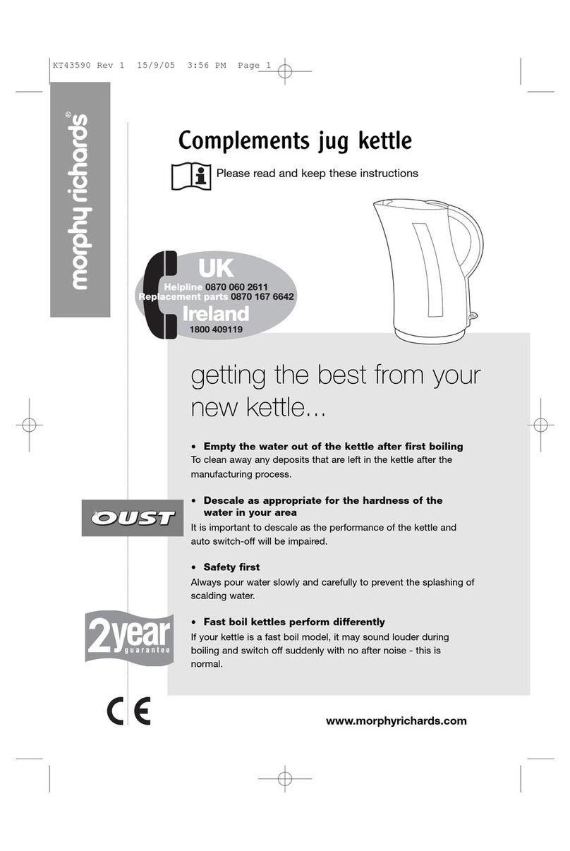 Morphy Richards COMPLEMENTS JUG KETTLE - REV 1 User manual