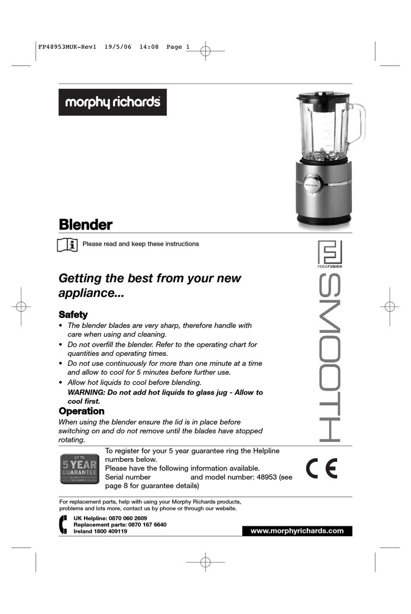 Morphy Richards Blender Manual