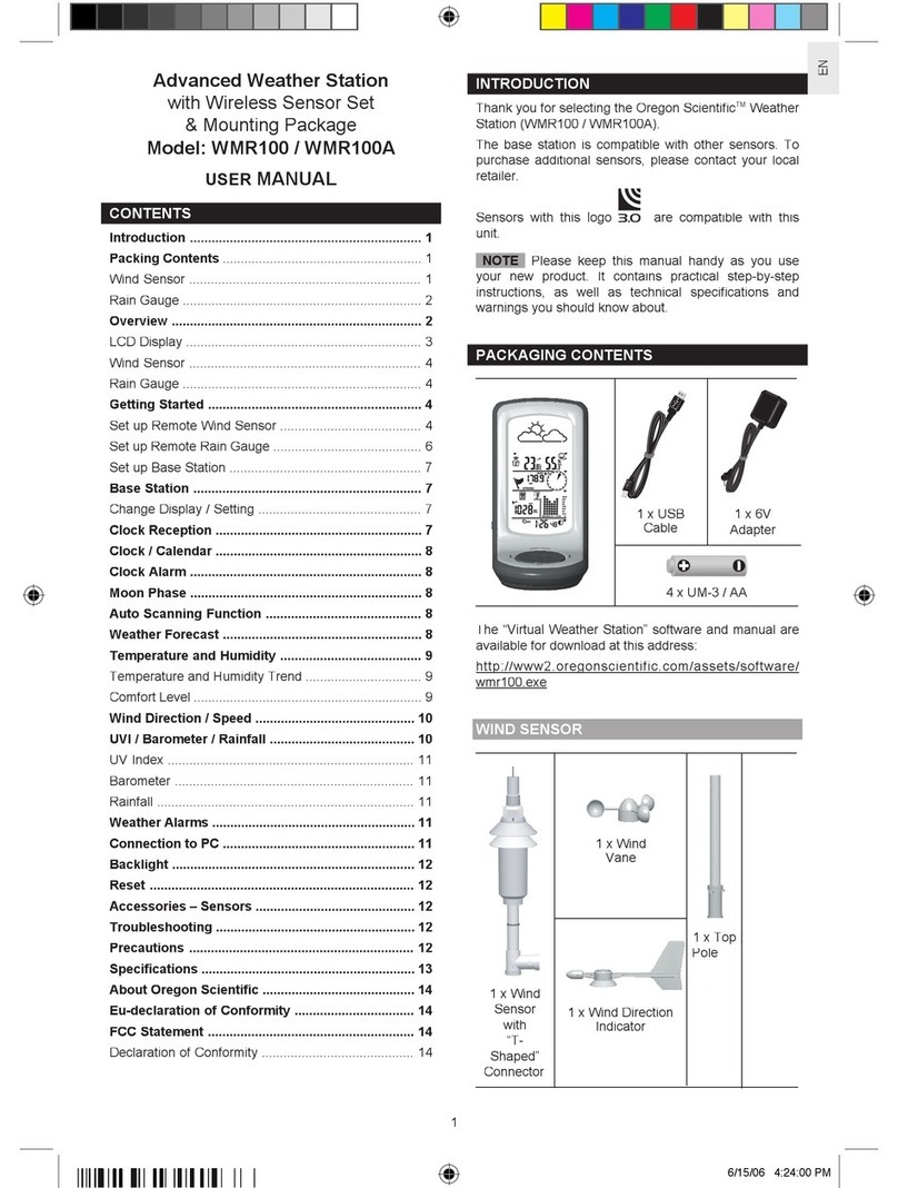 Oregon Scientific WMR100 User manual