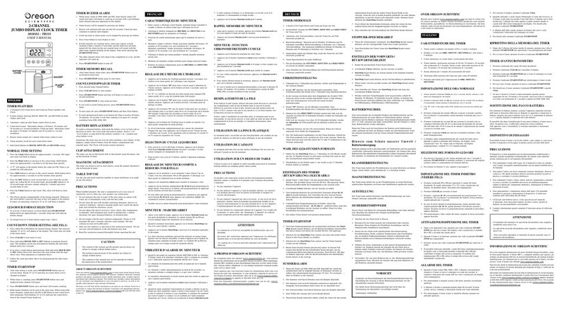 Oregon Scientific TR118 User manual