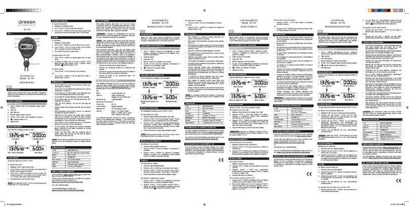 Oregon Scientific SL110 user manual