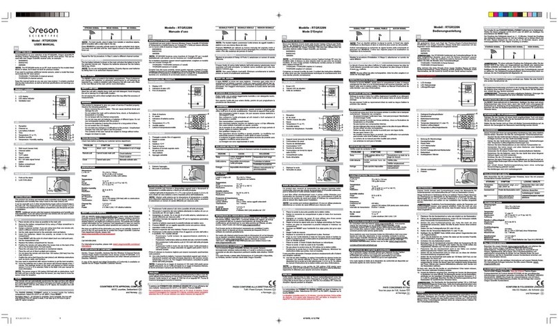 Oregon Scientific RTGR328N user manual