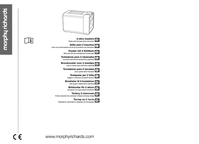 Morphy Richards 2 SLICE ACCENTS TOASTERS WITH PAUSE AND... manual