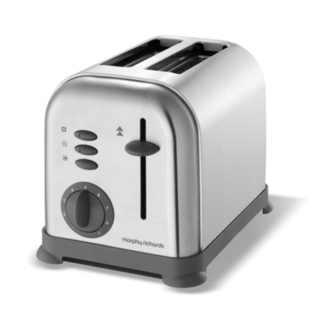 Morphy Richards 2 SLICE ACCENTS TOASTERS WITH PAUSE AND... instructions