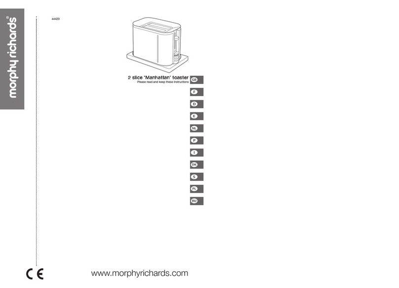 Morphy Richards 2 SLICE ACCENTS TOASTERS WITH PAUSE AND... User manual