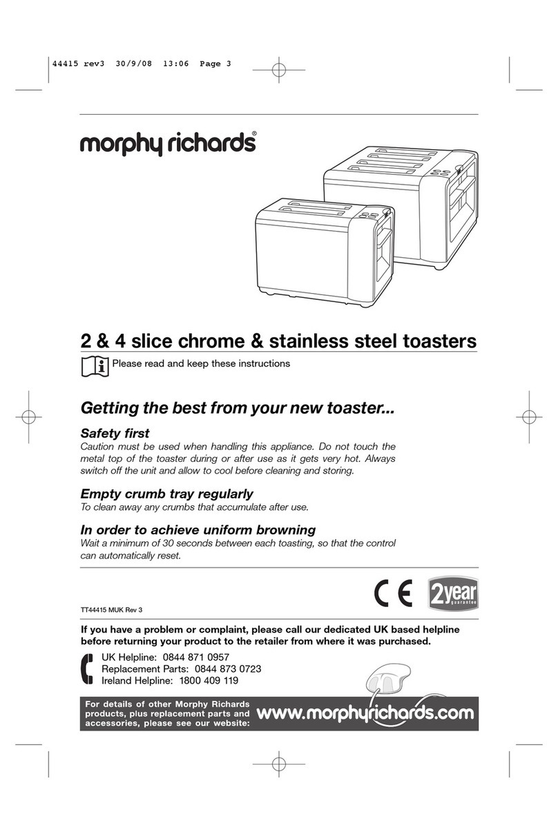 Morphy Richards 2 SLICE ACCENTS TOASTERS WITH PAUSE AND... instructions Morphy Richards 2 SLICE ACCENTS TOASTERS WITH PAUSE AND... instructions