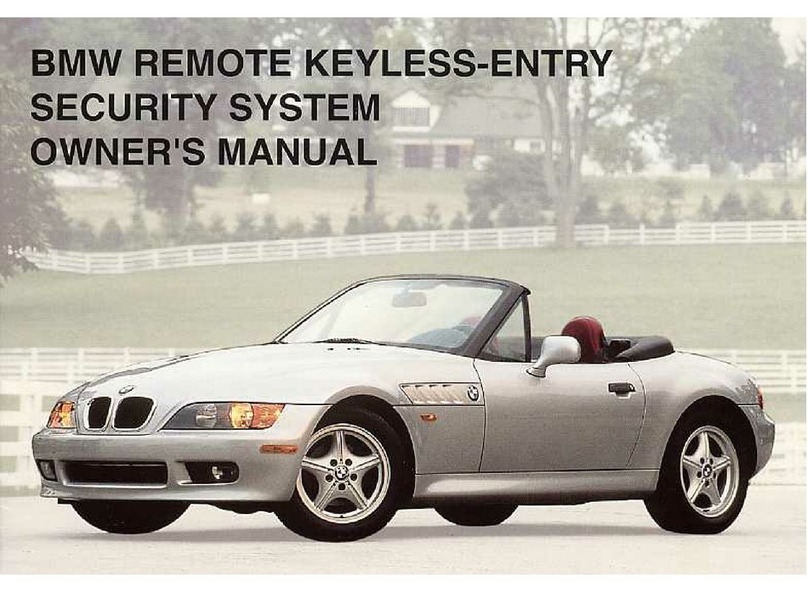 BMW REMOTE KEYLESS ENTRY SECURITY SYSTEM manual