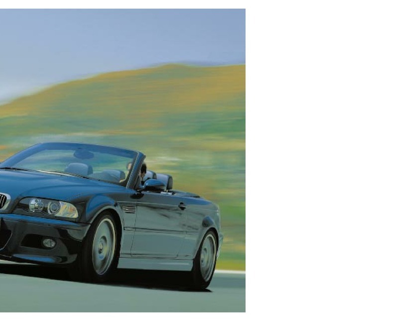 BMW M3 CONVERTIBLE 2002 User manual