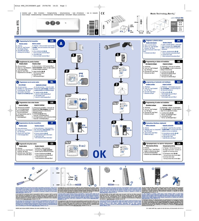 SOMFY SITUO RTS installation guide