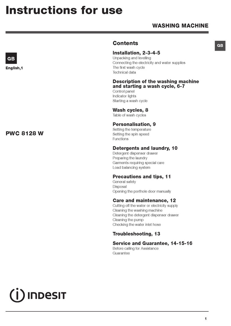 Indesit PWC 8128 W Instructions for use