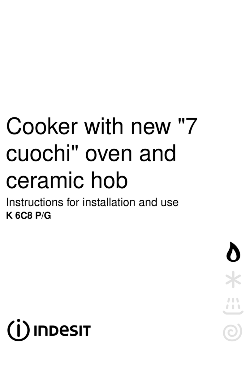 Indesit K 6C8 P-G Instructions for installation and use