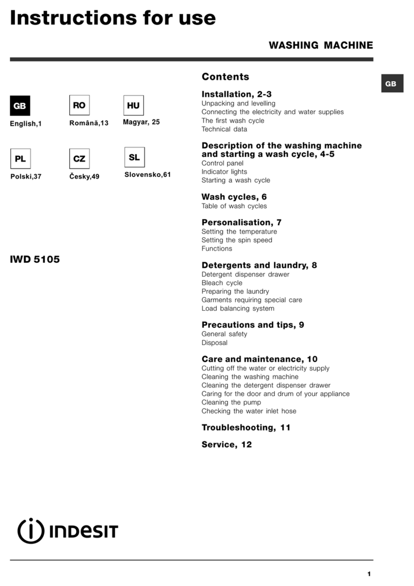 Indesit IWD 5105 manual