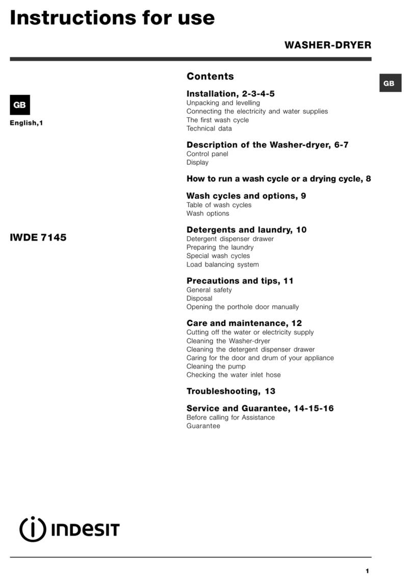 Indesit IWDE 7145 K User manual
