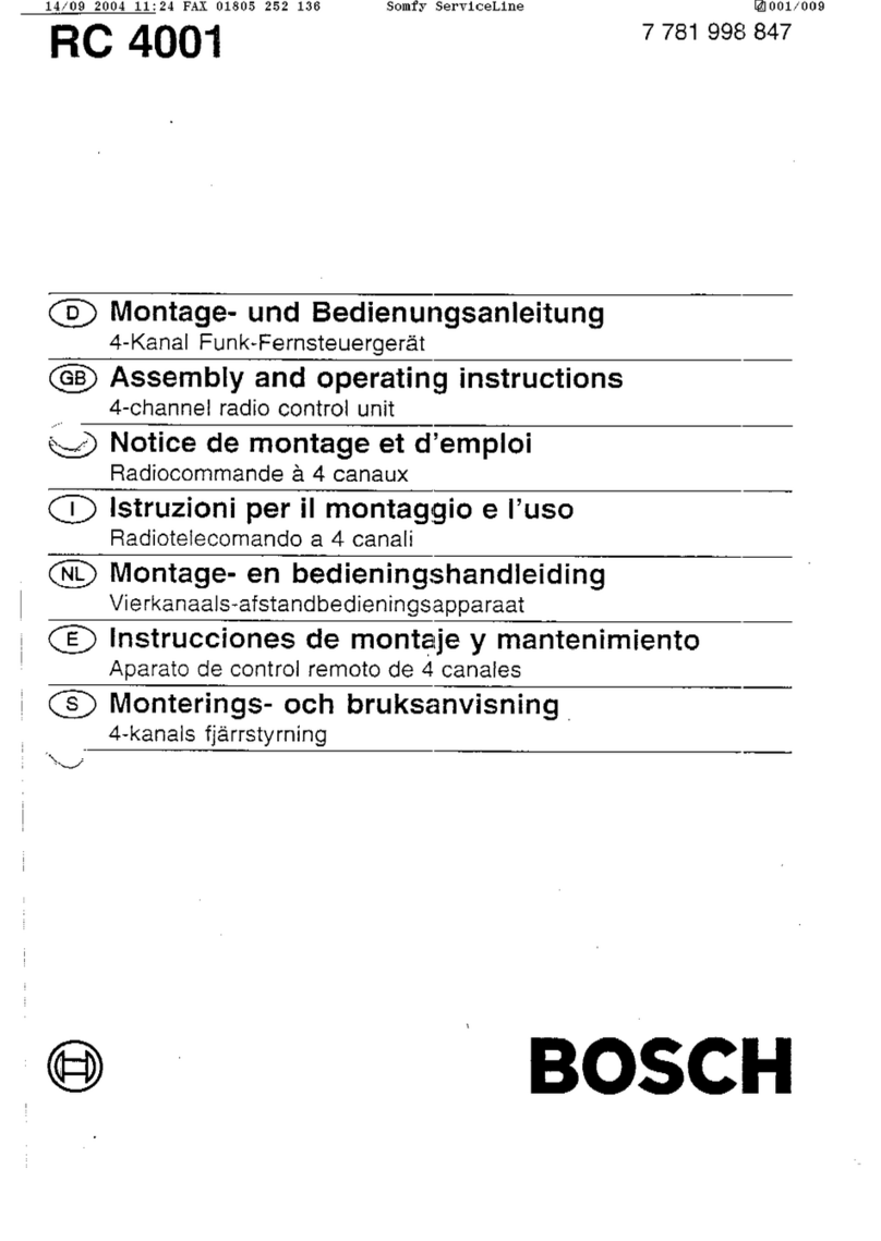 Bosch RC 4001 User manual