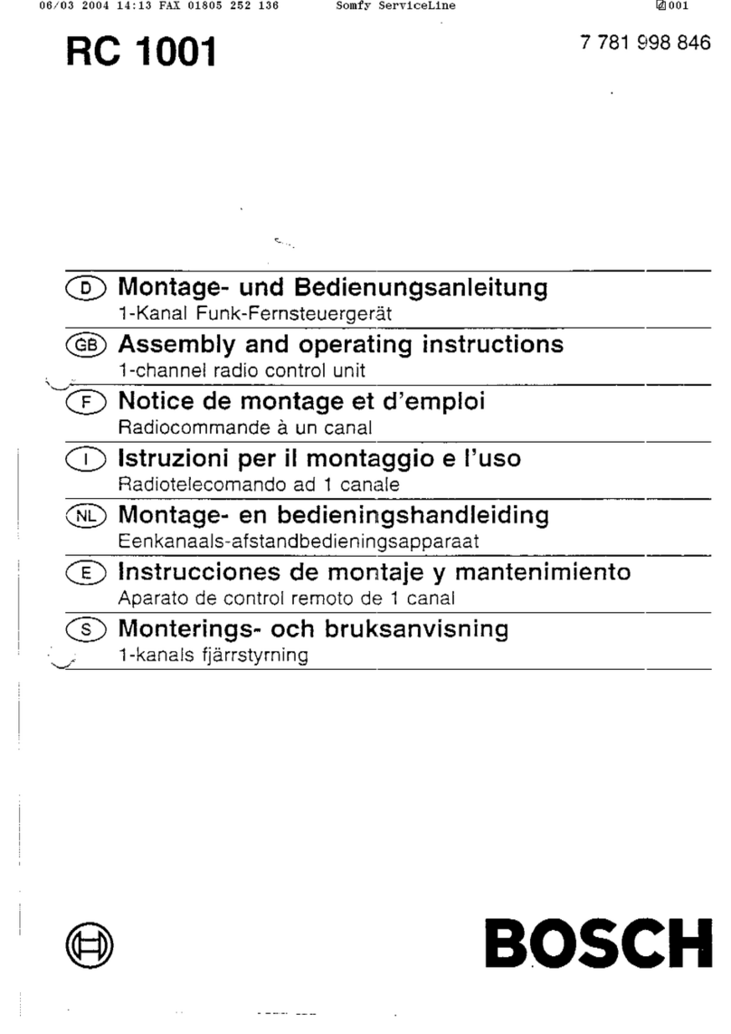 Bosch RC 1001 User manual