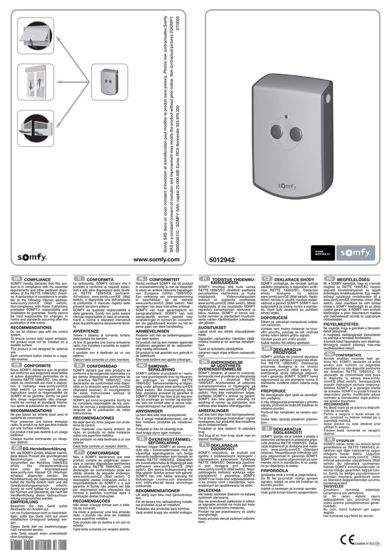 SOMFY FUNKWANDTASTER manual
