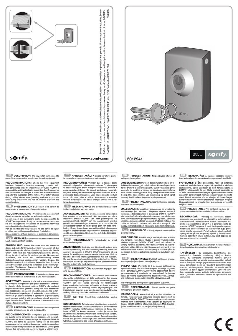 SOMFY 5012941 manual