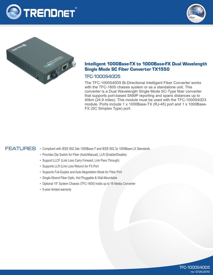 TRENDnet TFC-1000S40D5 User manual