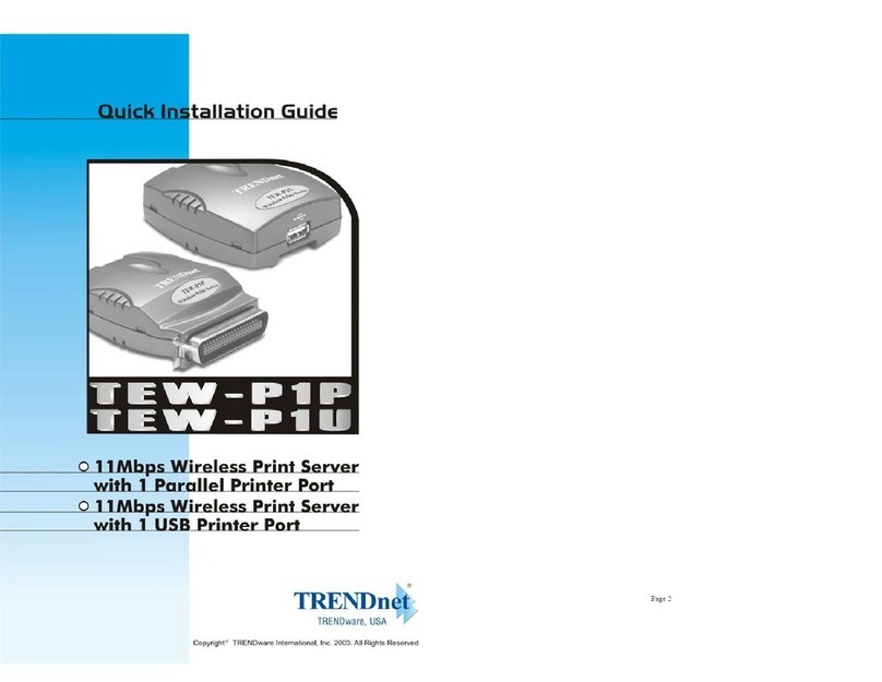 TRENDnet TEW-P1P Quick installation guide