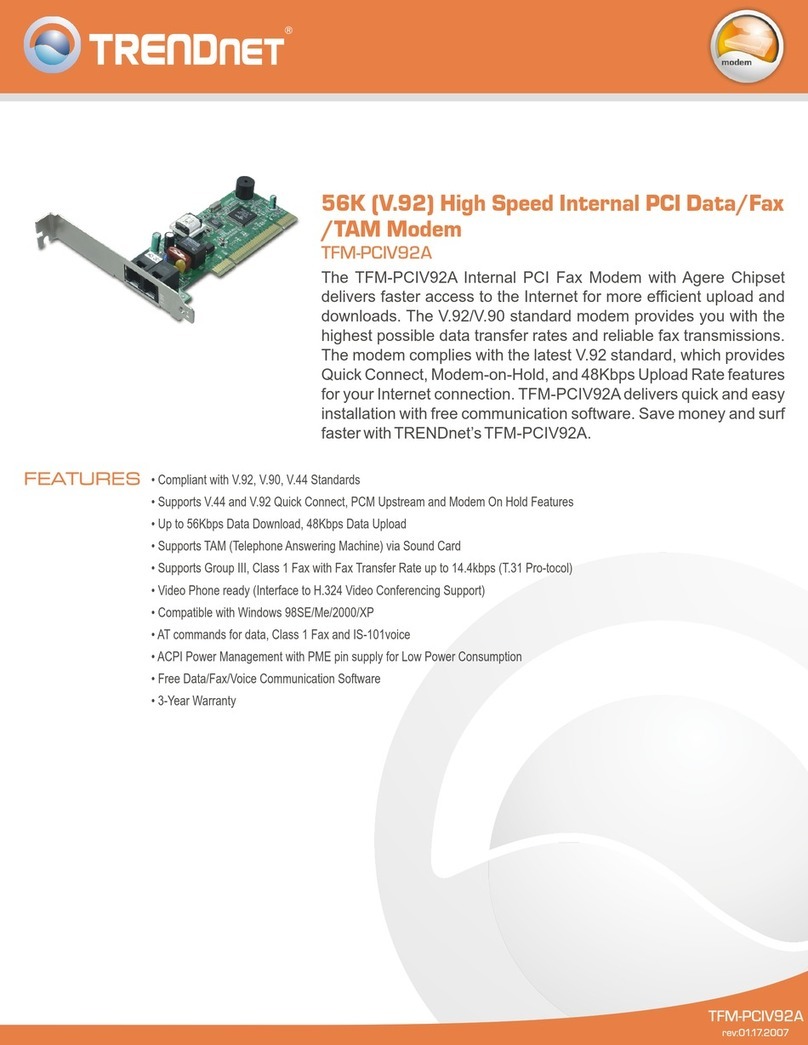 TRENDnet TFM-PCIV92A - DATA SHEETS datasheet