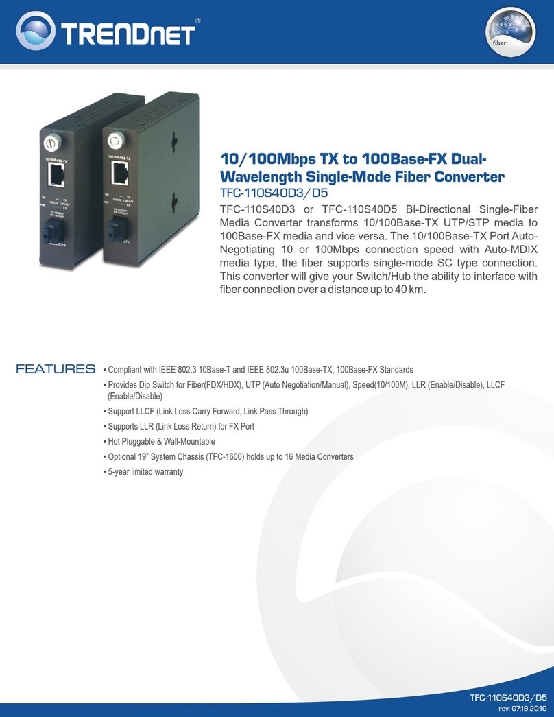 TRENDnet TFC-110S40D3 Specifications