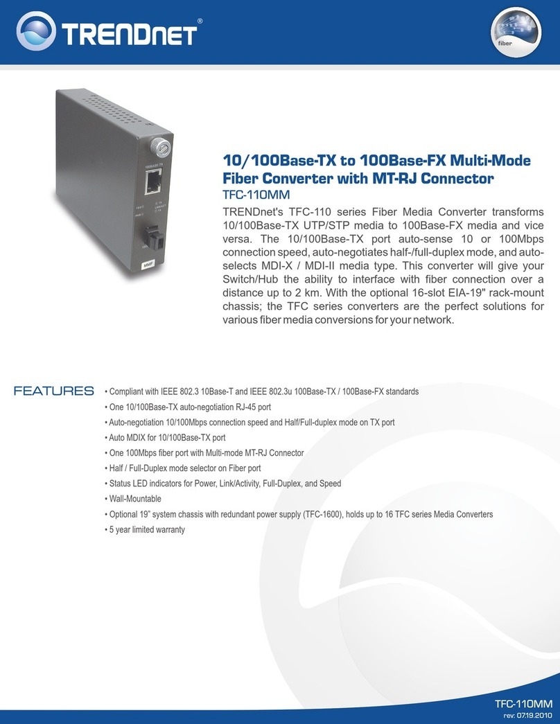 TRENDnet TFC-110MM User manual