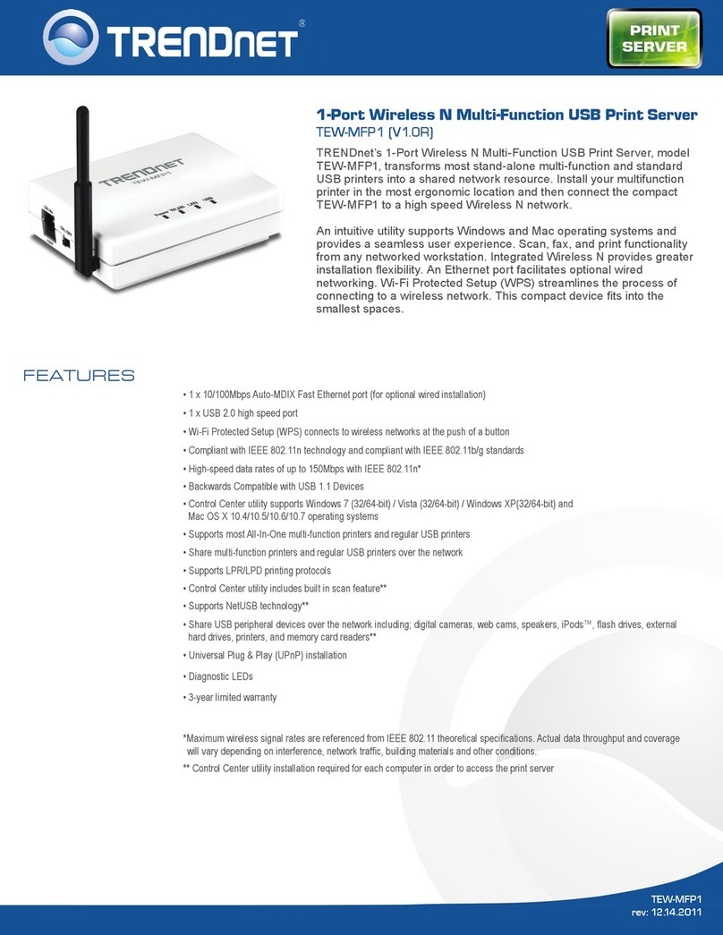 TRENDnet TEW-MFP1 User manual