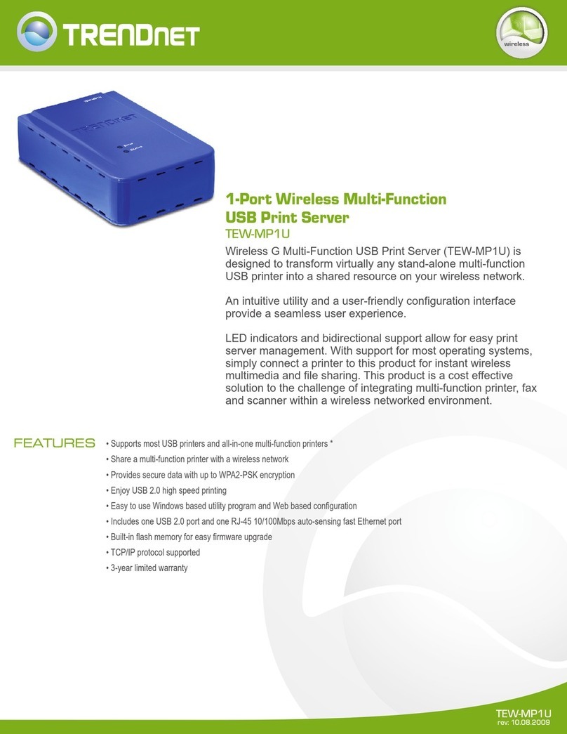 TRENDnet TEW-MP1U User manual