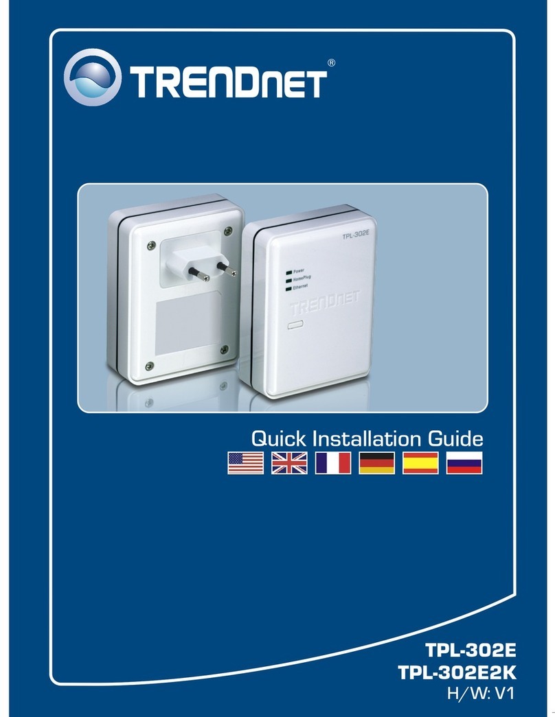 TRENDnet TPL-302E2K - Powerline AV Fast EN Adapter User manual