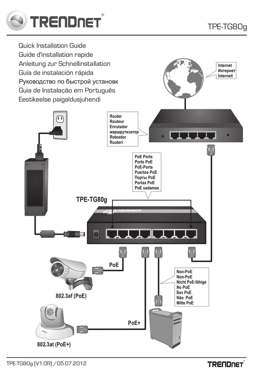 TRENDnet TPE-TG80G Quick installation guide TRENDnet TPE-TG80G Quick installation guide