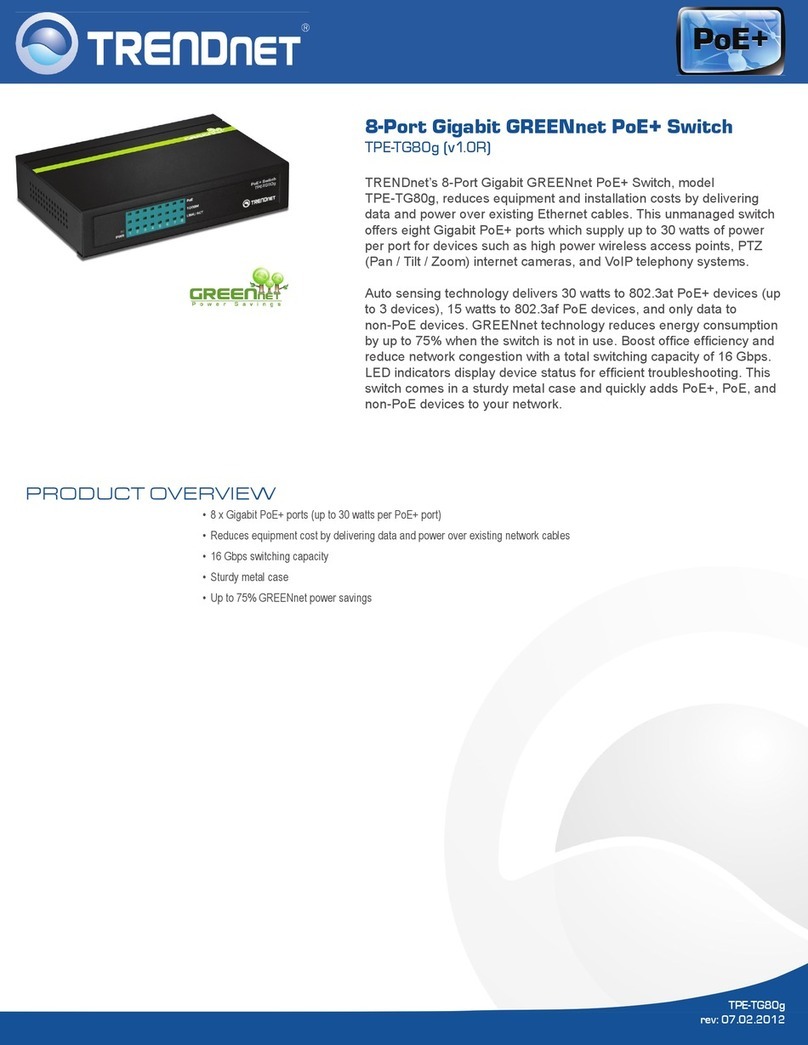 TRENDnet TPE-TG80G datasheet