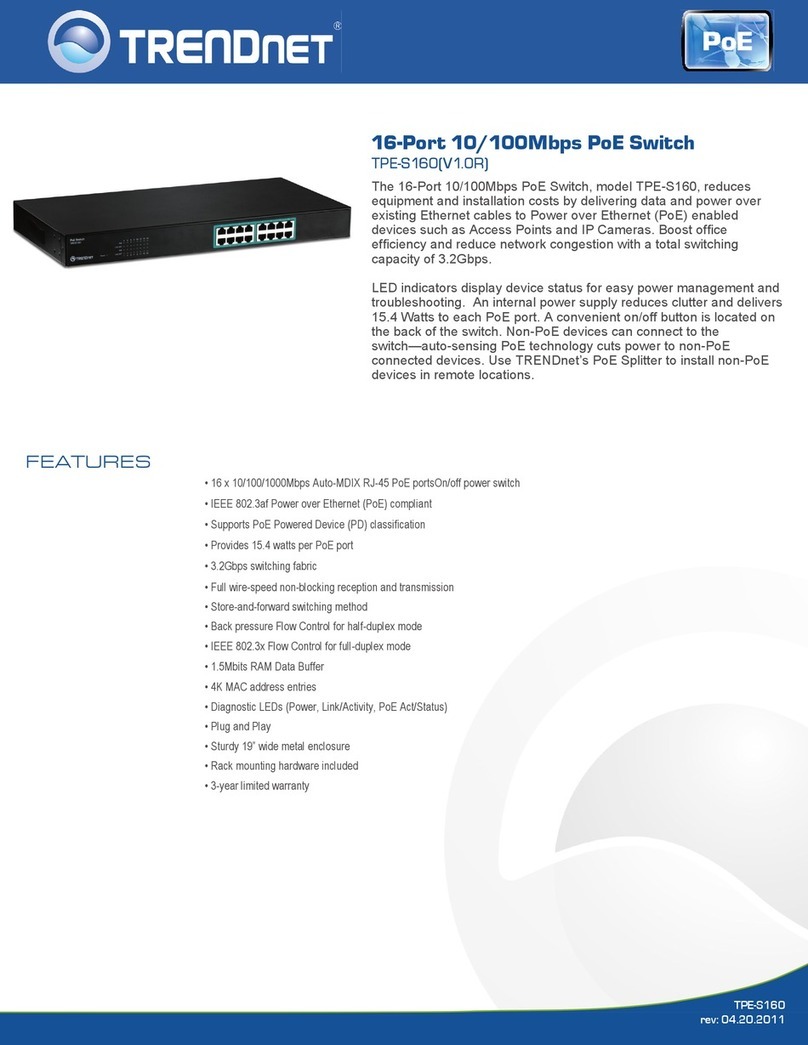 TRENDnet TPE-S160 User manual TRENDnet TPE-S160 User manual