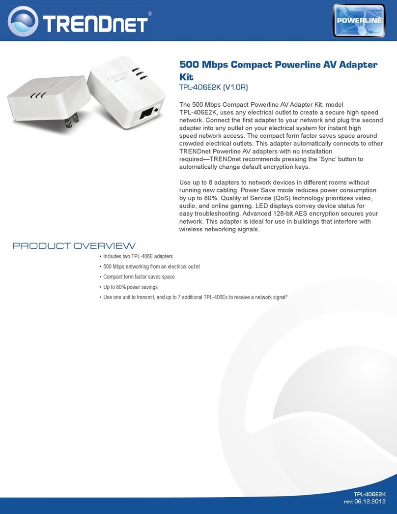 TRENDnet TPL-406E2K User manual TRENDnet TPL-406E2K User manual