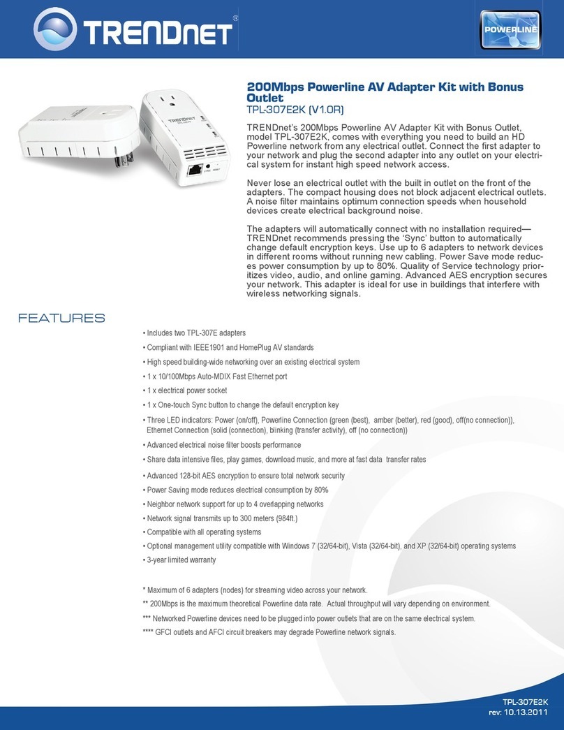 TRENDnet TPL-307E2K Specifications
