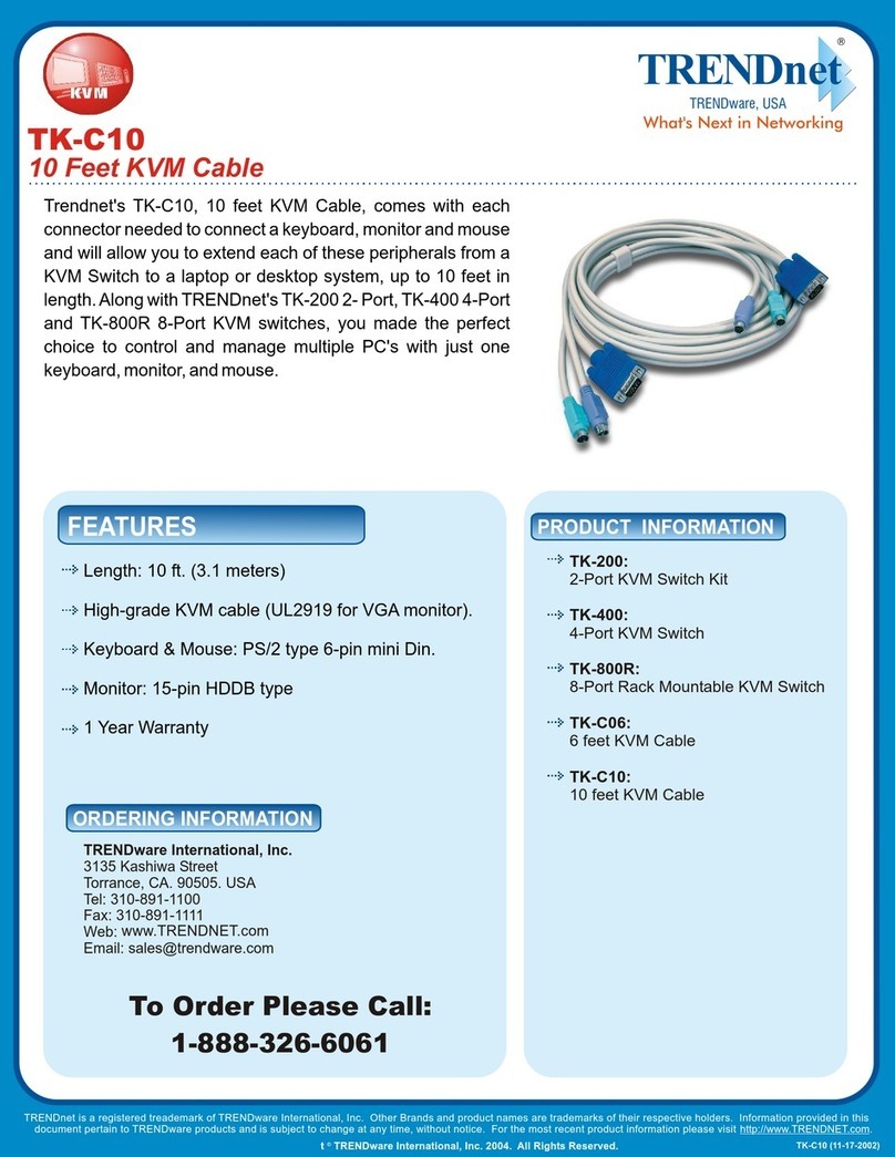 TRENDnet TK-C10 - DATA SHEETS Manual TRENDnet TK-C10 - DATA SHEETS Manual
