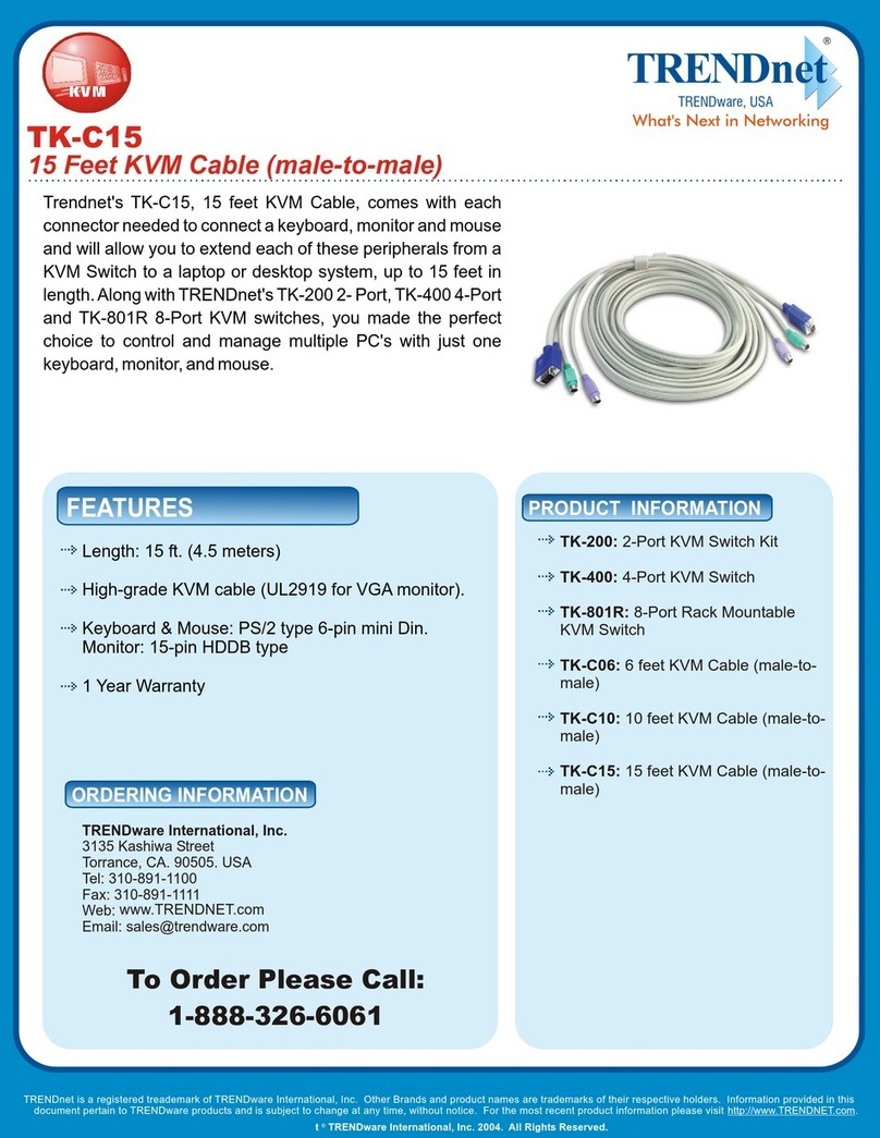 TRENDnet TK-C15 - DATA SHEETS Manual