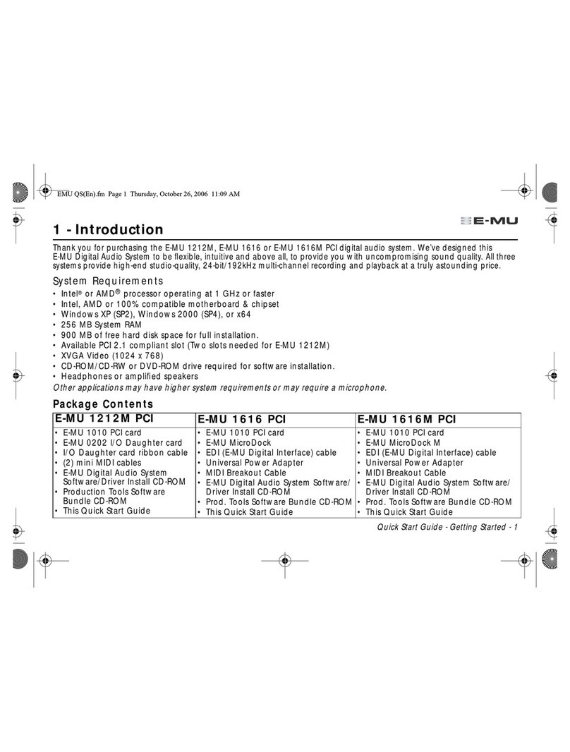 EMU 1212M User manual