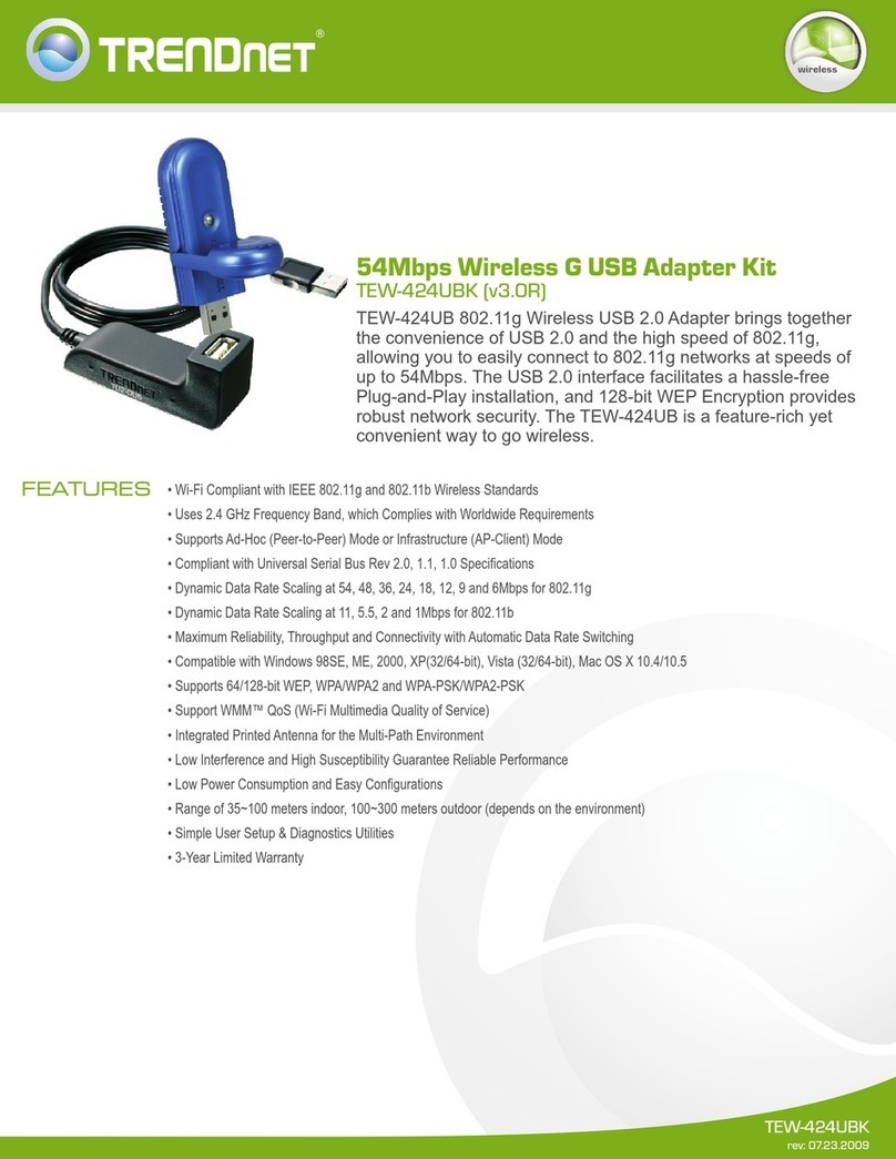 TRENDnet TEW-424UBK User manual