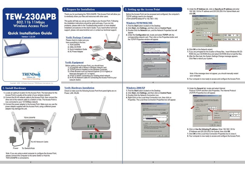 TRENDnet TEW-230APB User manual