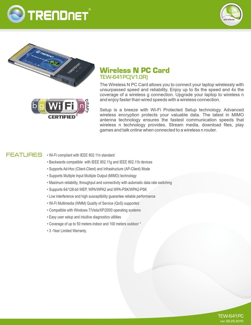 TRENDnet TEW-641PC User manual