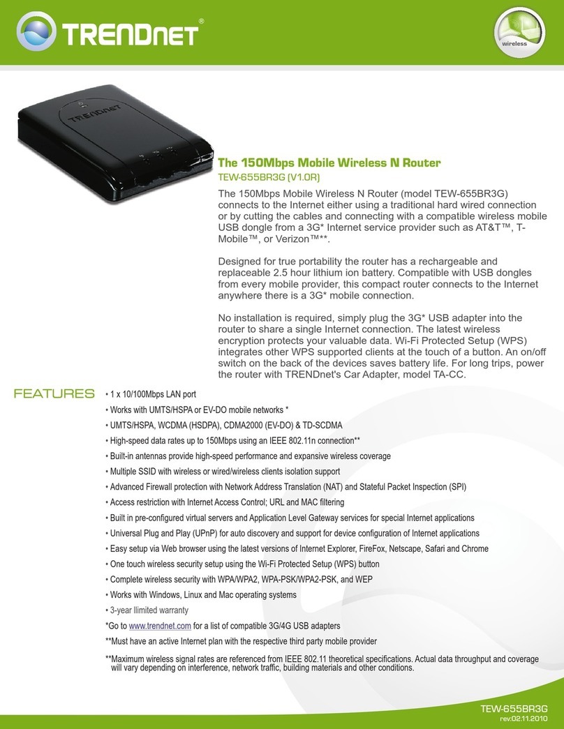 TRENDnet TEW-655BR3G User manual