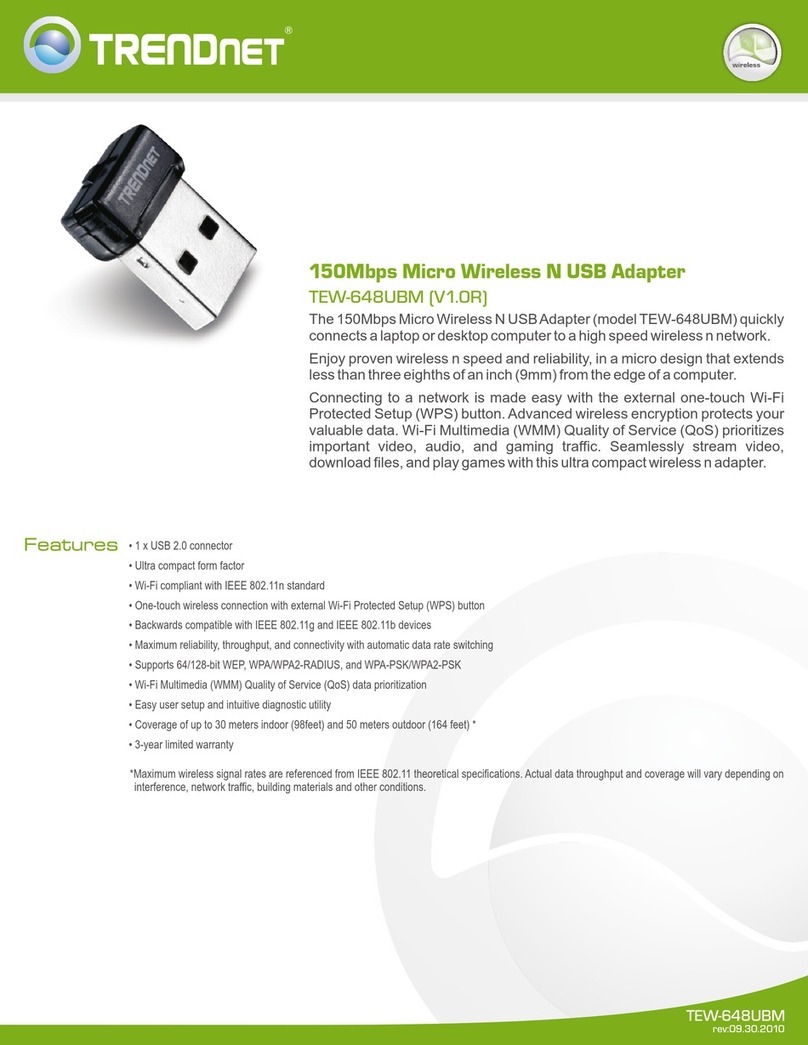 TRENDnet TEW-648UBM datasheet