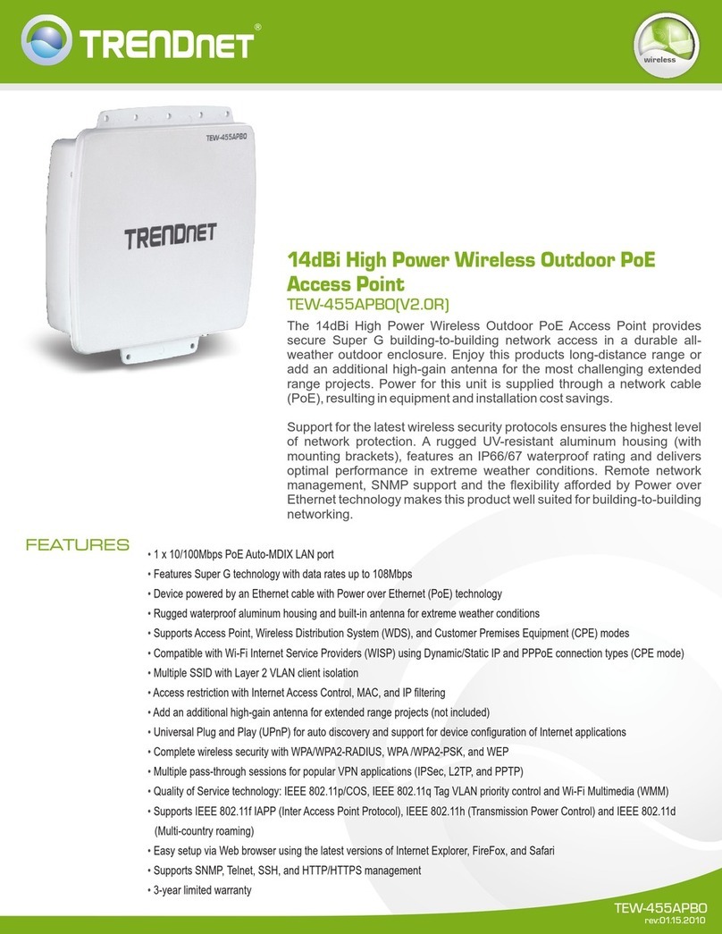 TRENDnet TEW-455APBO - 9dBi High Power Wireless Outdoor PoE Access... Specifications