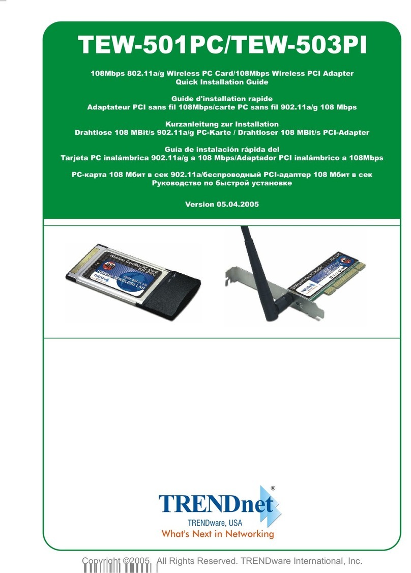 TRENDnet TEW-501PC Quick installation guide
