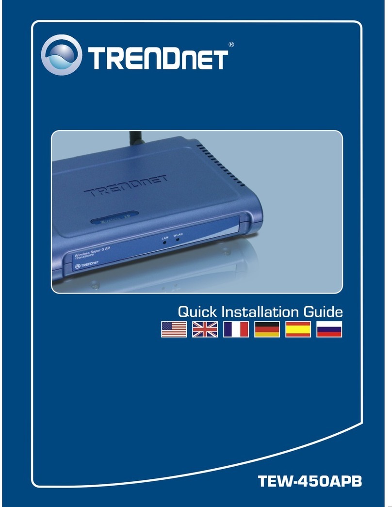 TRENDnet TEW-450APB - Wireless Super G Access Point User manual TRENDnet TEW-450APB - Wireless Super G Access Point User manual
