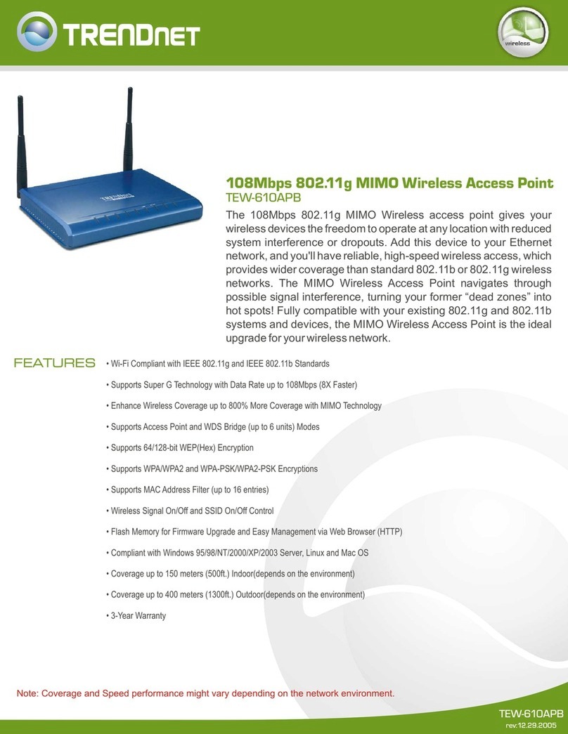 TRENDnet TEW-610APB Specifications