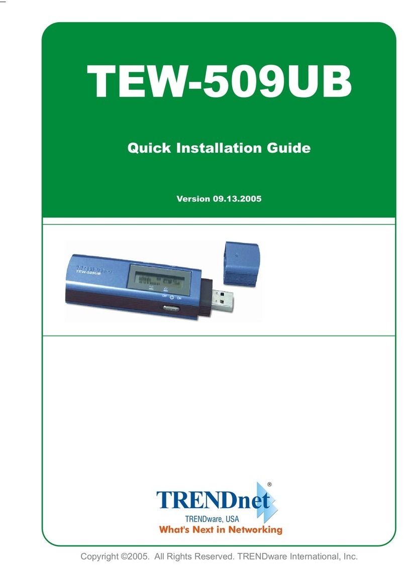 TRENDnet TEW-509UB User manual TRENDnet TEW-509UB User manual