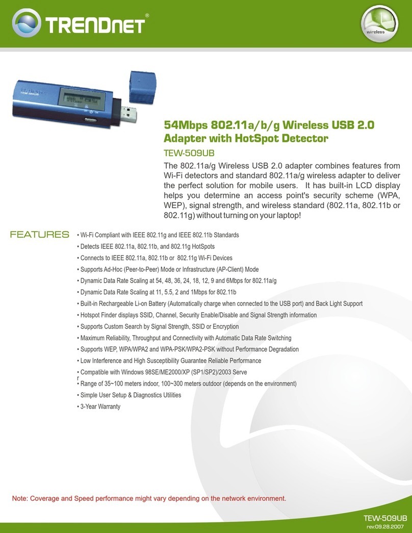 TRENDnet TEW-509UB User manual